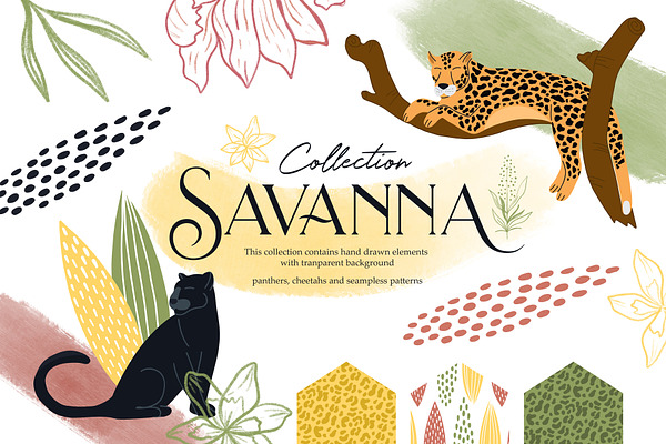 Savanna Collection. Pathers&Cheetahs