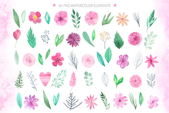 Watercolor Spring BUNDLE 10 in 1 in Graphics - product preview 3