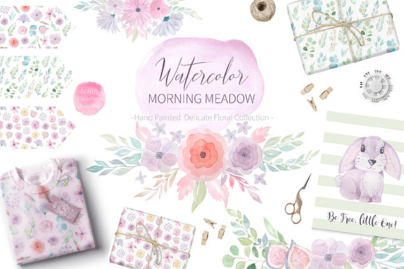 Watercolor Spring BUNDLE 10 in 1 in Graphics - product preview 26