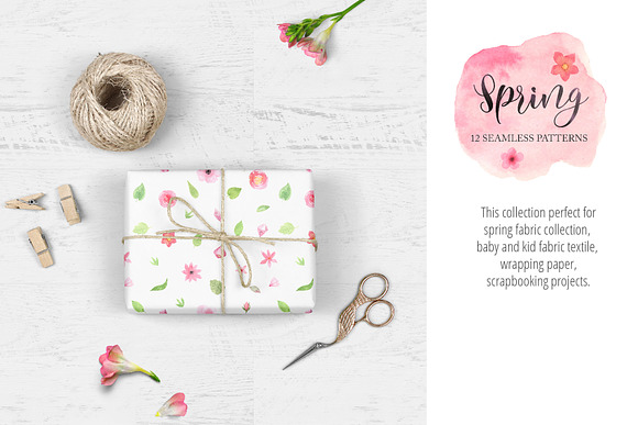 Watercolor Spring BUNDLE 10 in 1 in Graphics - product preview 52