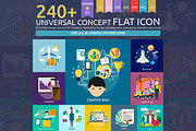Universal Concept Flat Icons