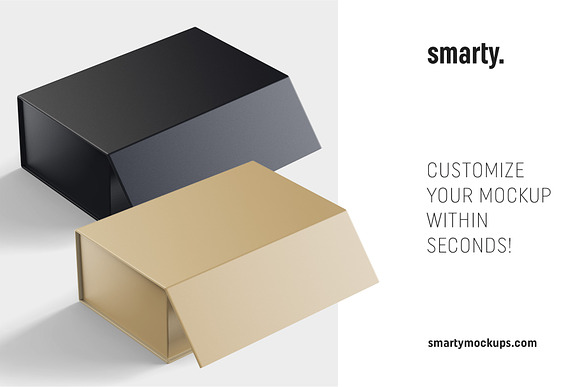 Hardboard box mockup / 160x90x260 mm in Product Mockups - product preview 2