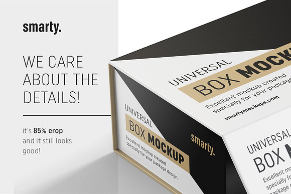 Hardboard box mockup / 160x90x260 mm in Product Mockups - product preview 3