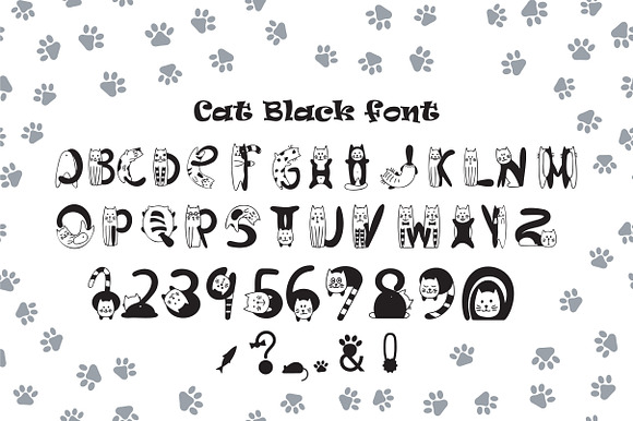 Cats cute OTF color font in Cute Fonts - product preview 4