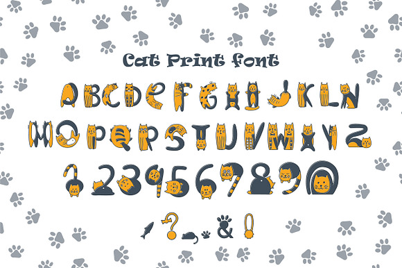 Cats cute OTF color font in Cute Fonts - product preview 5