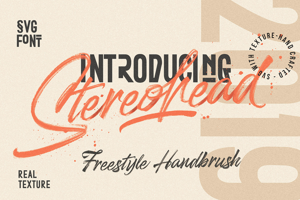 Stereohead Brush Font SVG in Script Fonts - product preview 8