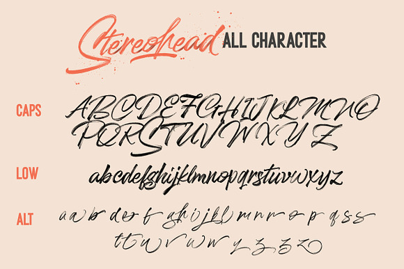 Stereohead Brush Font SVG in Script Fonts - product preview 9