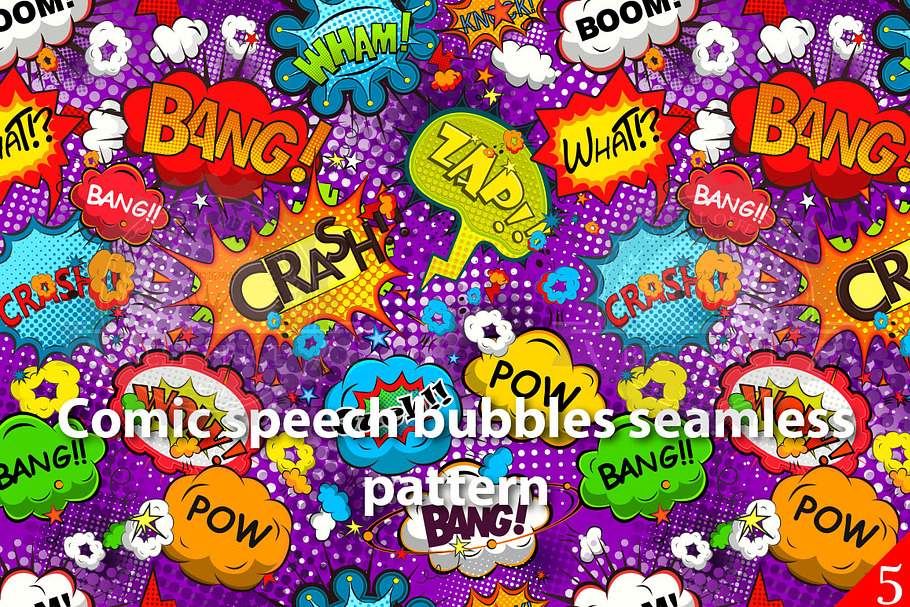 Comic speech bubbles pattern