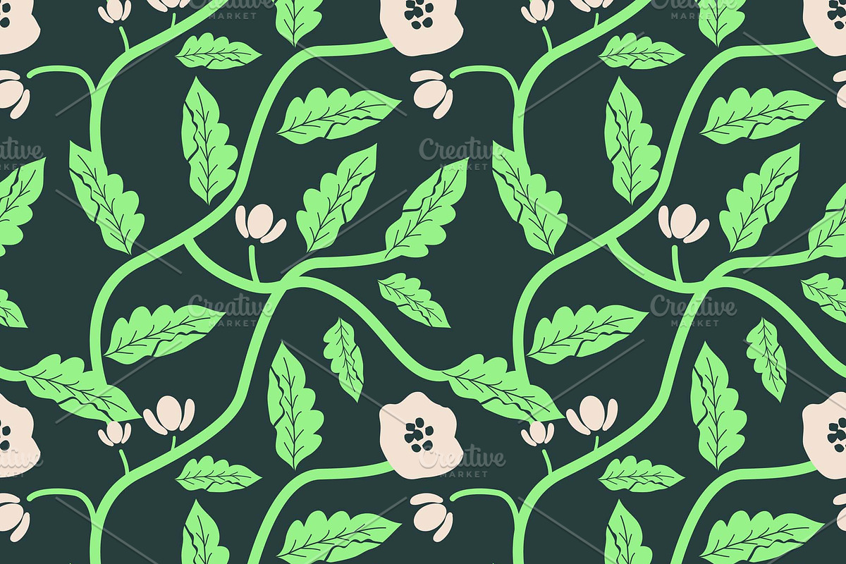 Seamless white flowers in Patterns - product preview 8