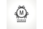Premium monogram template for your