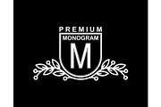 Premium monogram template for your