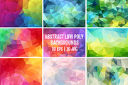 Abstract low poly vector set
