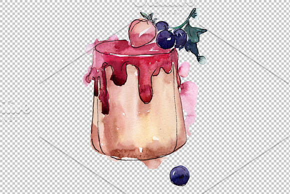 Dessert Love story Watercolor png in Illustrations - product preview 3