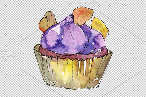 Dessert Love story Watercolor png in Illustrations - product preview 4