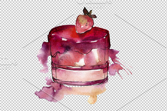 Dessert Love story Watercolor png in Illustrations - product preview 5