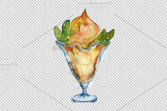 Ice cream Malvina Watercolor png in Illustrations - product preview 1