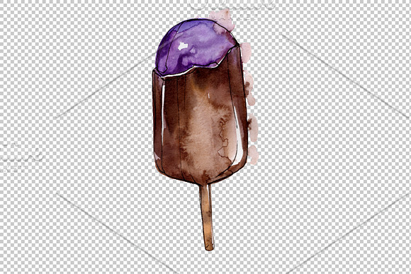 Ice cream Malvina Watercolor png in Illustrations - product preview 5