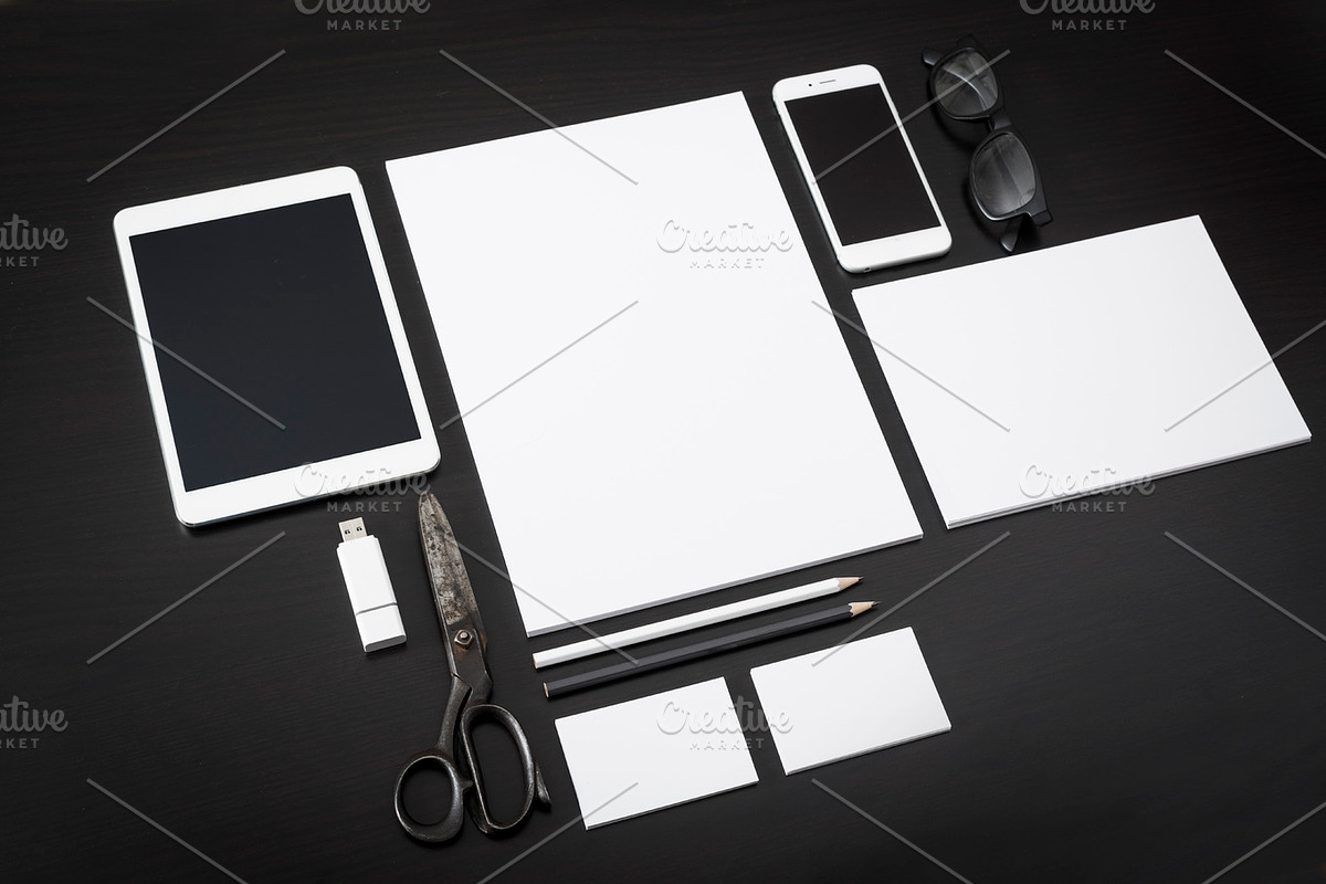 Letterhead design mockup in Mobile & Web Mockups - product preview 8