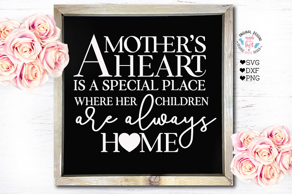 A mother's Heart - Mother's Day SVG