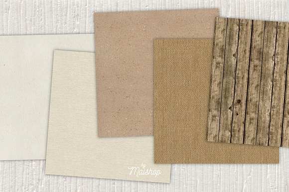 Digital Paper Pack Rustic Natural in Textures - product preview 2