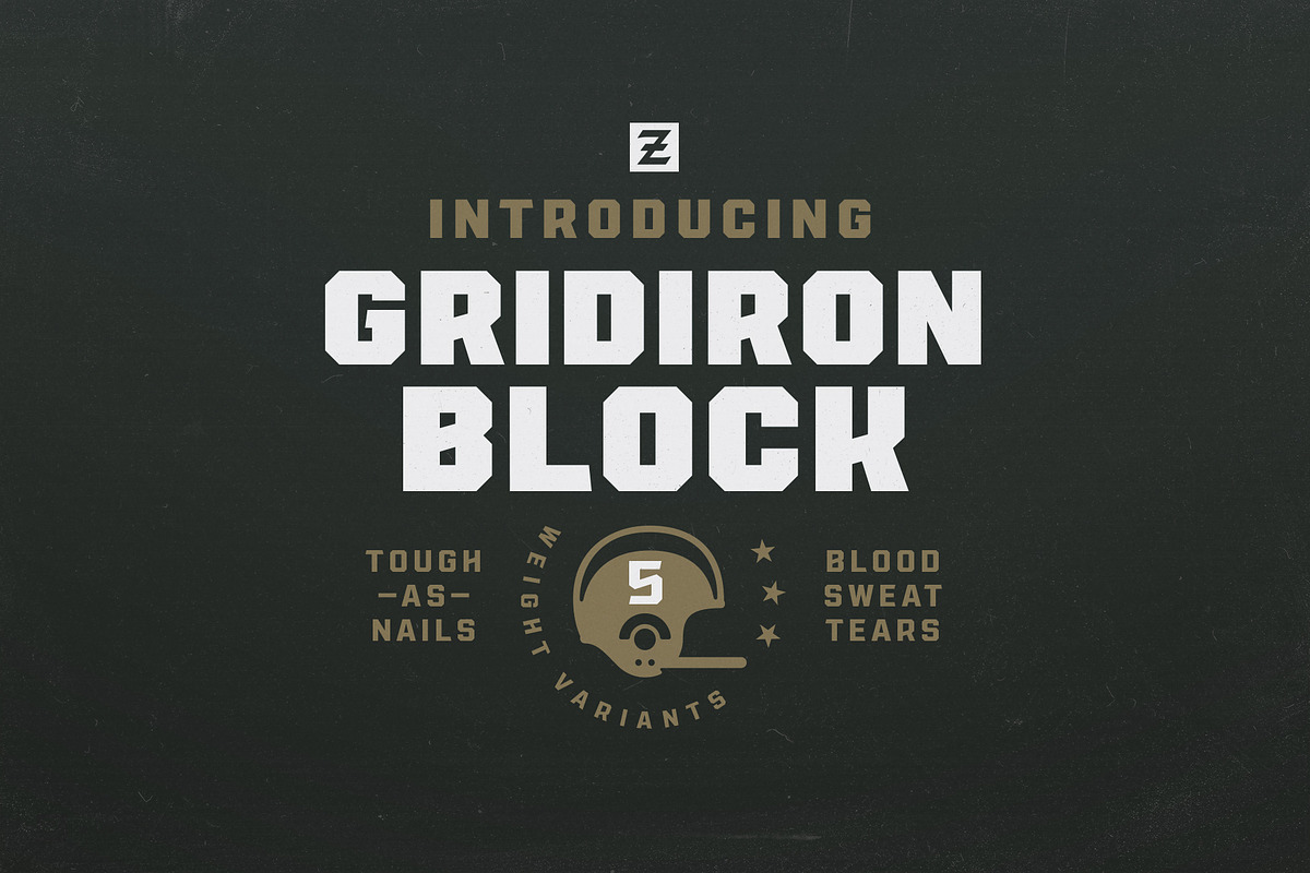 Gridiron Block in Block Fonts - product preview 8