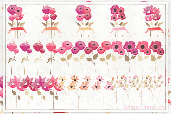 Springtime 03 - Red and Pink Vector in Illustrations - product preview 2