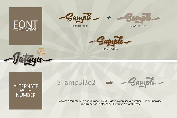 Jatayu Layered Script Font in Script Fonts - product preview 5