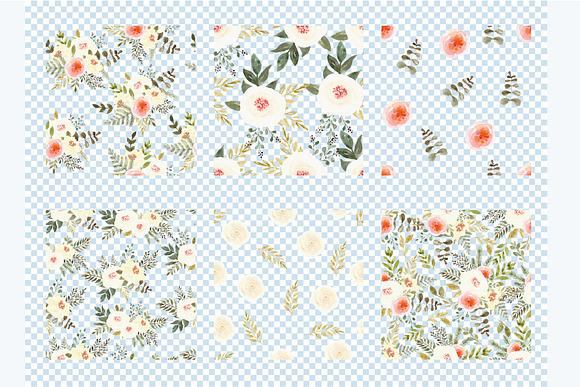 Floral Digital Paper, Flower Pattern in Patterns - product preview 2