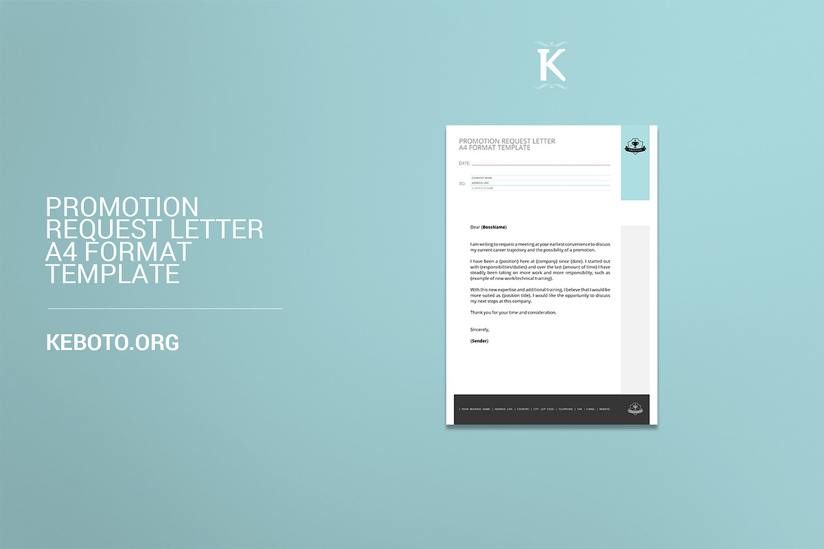 Promotion Request Letter A4 in Templates - product preview 8