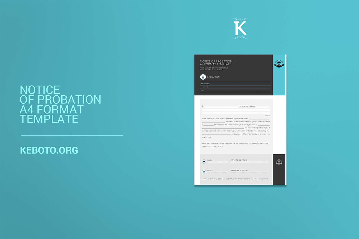 Notice of Probation A4 Format in Templates - product preview 8