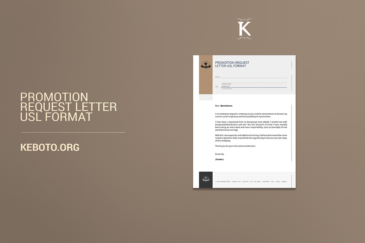 Promotion Request Letter USL in Templates - product preview 8