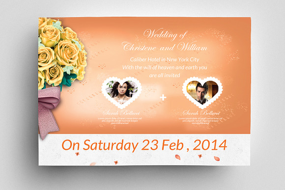 Wedding Horizontal Flyer Template in Flyer Templates - product preview 1