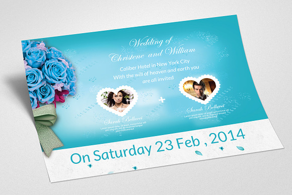Wedding Horizontal Flyer Template in Flyer Templates - product preview 2