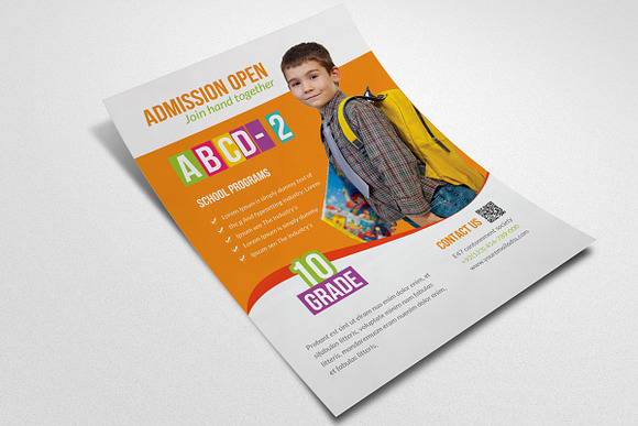 Admission Open Flyer Template in Flyer Templates - product preview 2