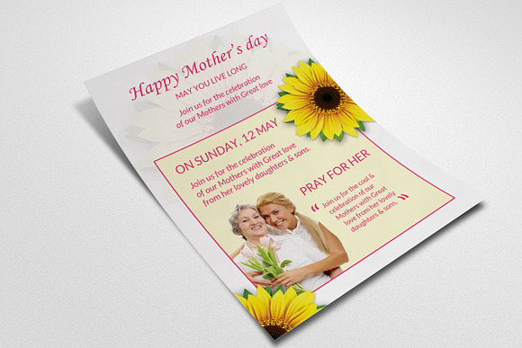 Happy Mothers Day Flyer Template in Flyer Templates - product preview 1