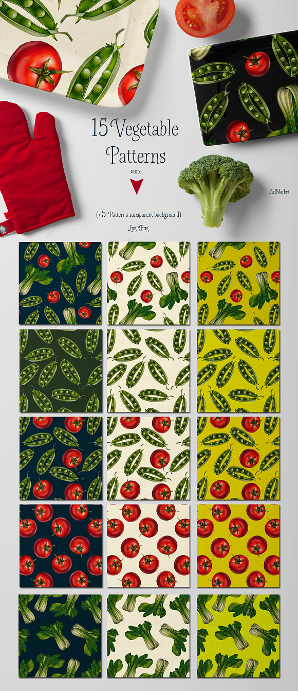 Vegetable Patterns Set in Patterns - product preview 3