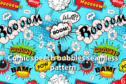Seamless pattern comic speech bubble
