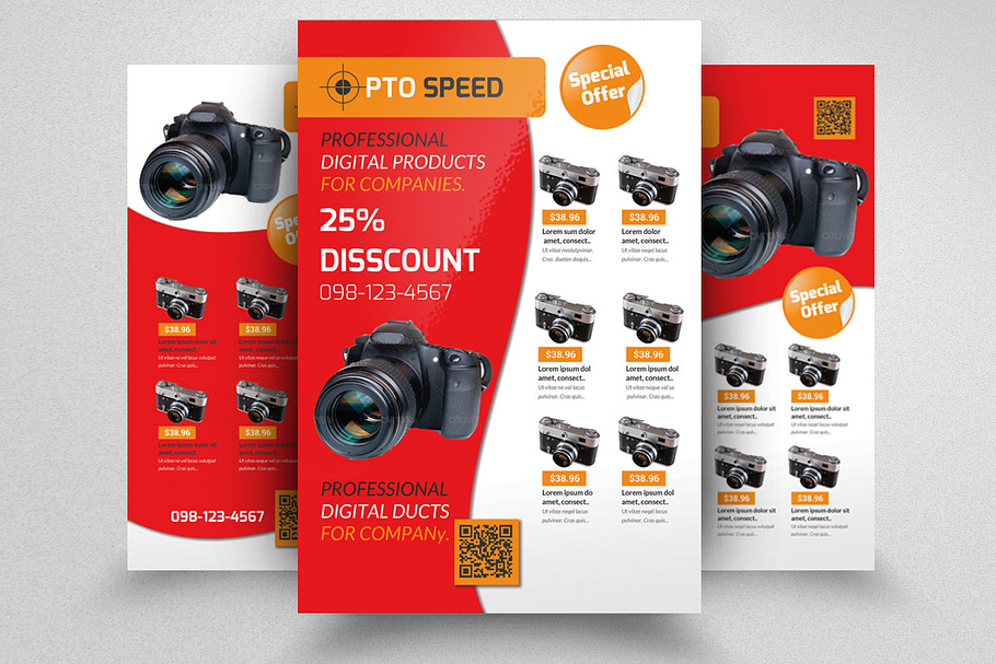 3 Layout Product Promotion Flyer