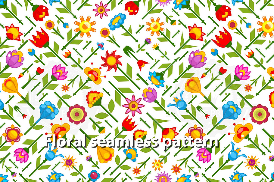Floral seamless pattern vector in Patterns - product preview 8