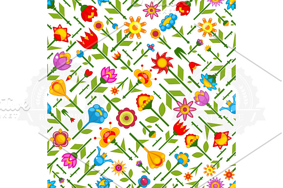 Floral seamless pattern vector in Patterns - product preview 1