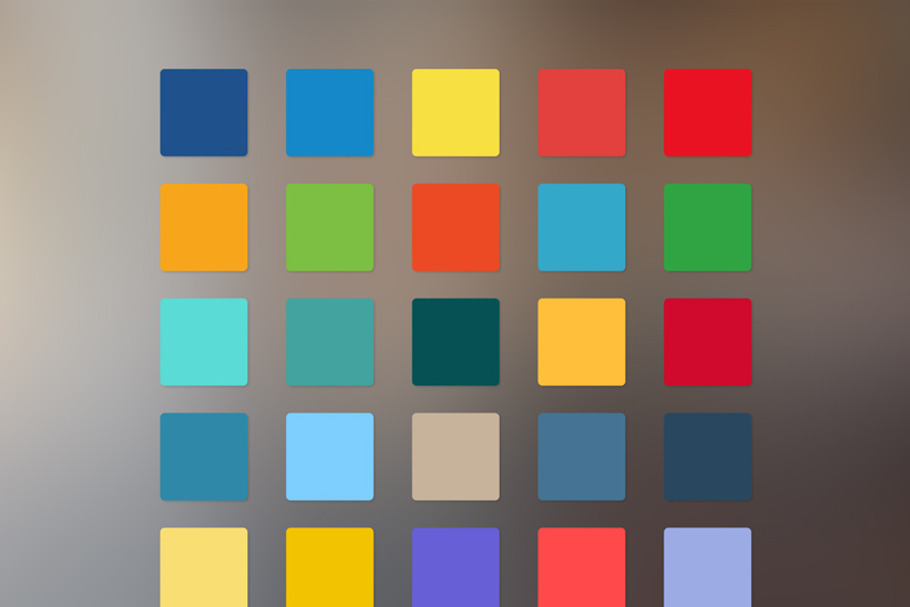 125 Flat color Swatches