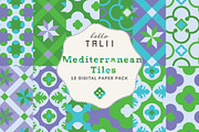 Mediterranean Tiles Digital Papers