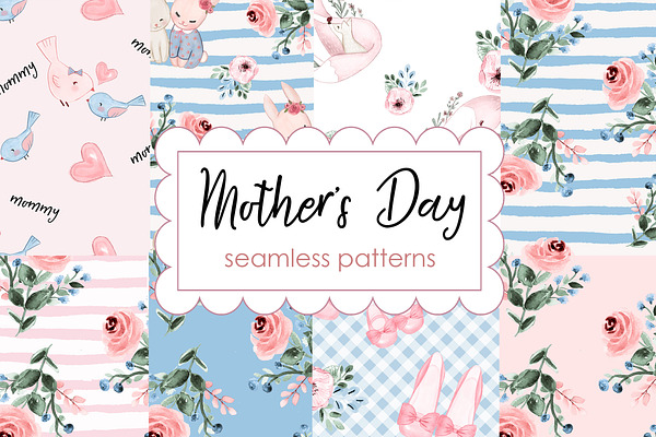 Mothers Day seamless papers