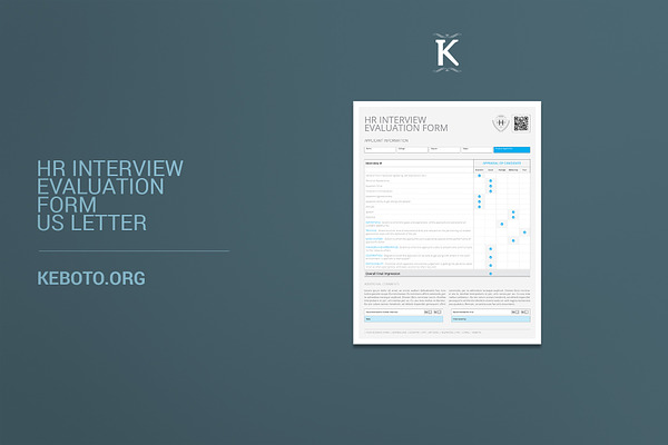 HR Interview Evaluation Form USL