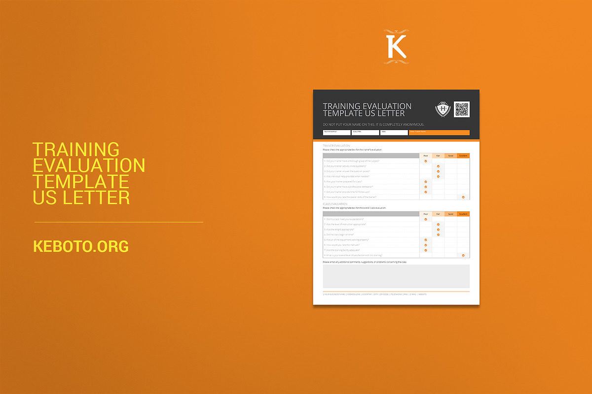 Training Evaluation US Letter in Templates - product preview 8
