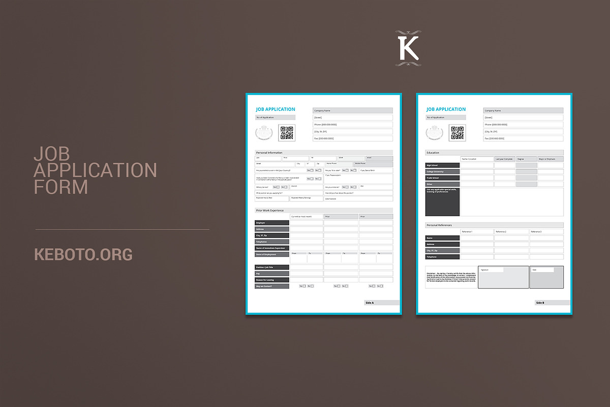 Job Application Form in Templates - product preview 8