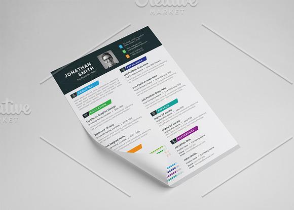 CV Template in Resume Templates - product preview 2
