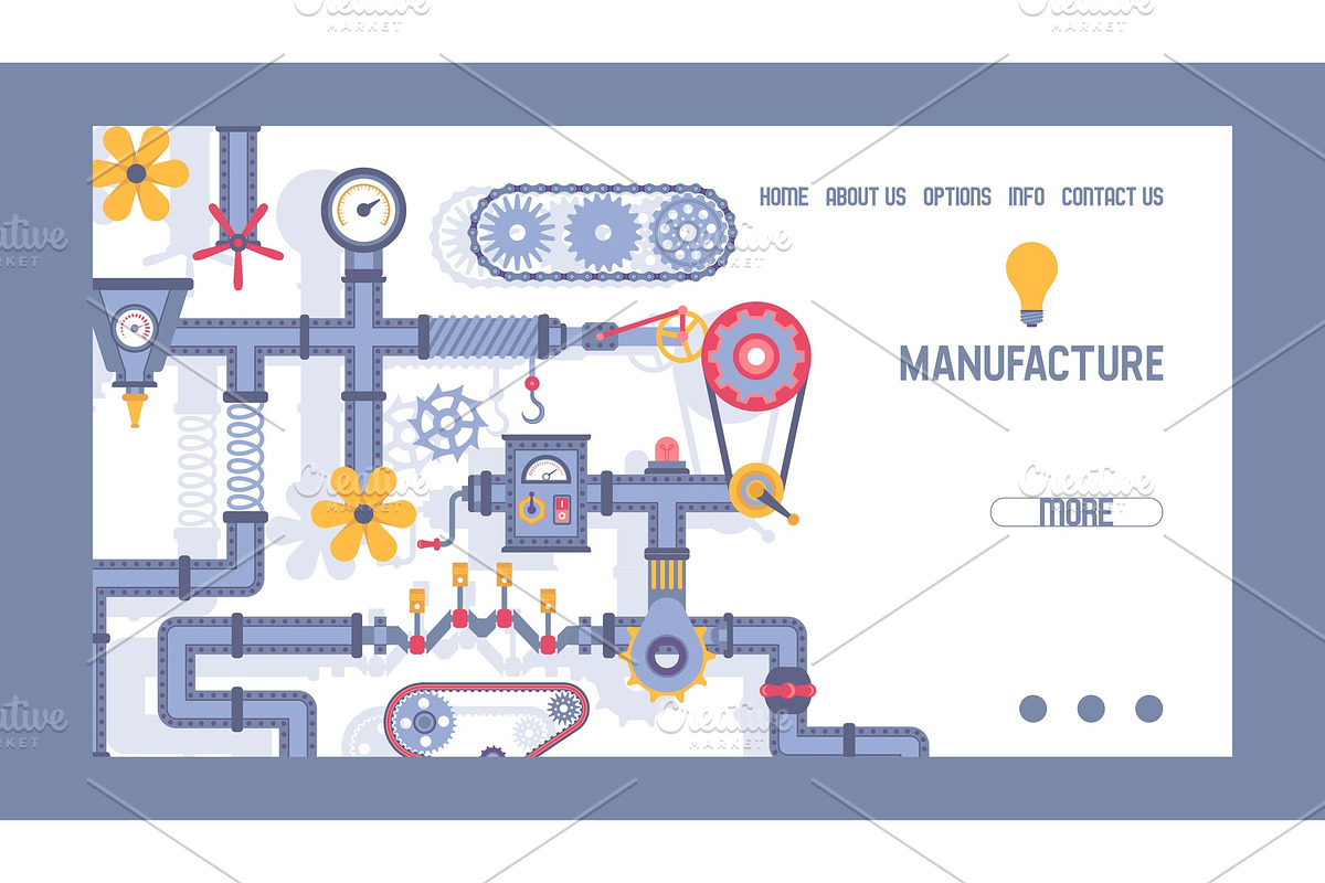Industry pattern vector web page in Illustrations - product preview 8