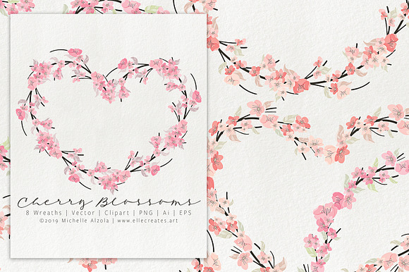 Cherry Blossoms 04 - Graphics Pack in Illustrations - product preview 8