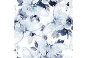 Floral Pattern With Butterfly